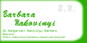 barbara makovinyi business card